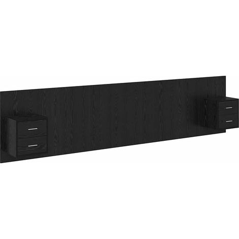 Maison Exclusive - Cabecero con Mueble 3 pcs Roble Negro Madera d (1/5)