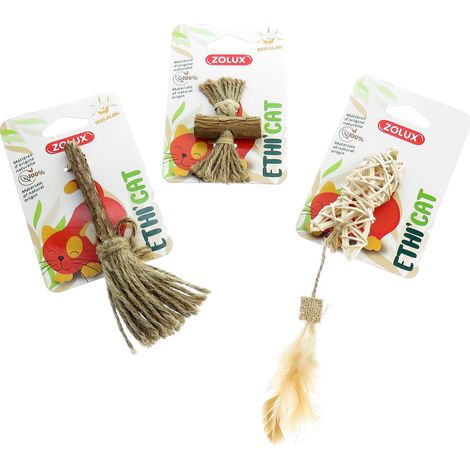 3 jouets en Matatabi et rotin, jouet pour chat - animallparadise