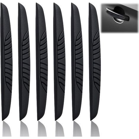 Protections de portières Gsedaox - Protections anti-collision - Bandes de protection pour pare-chocs - Bandes de protection pour voiture - Lot de 6 - Noir