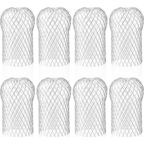 Lot de 8 Crapaudine de Gouttière en Aluminium, Filtres de Gouttière Flexible et Durable pour Maison Avant-toit Tuyau de Descente contre les Feuilles,de DEBUNS