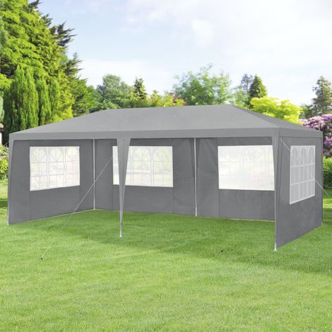 Carpa pabellón para jardín Wedau 600x300x255 cm Gris oscuro [casa.pro] (1/5)