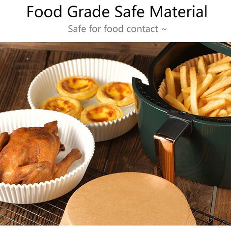 Papier absorbant pour friteuse à air chaud, best-seller international (100 feuilles), résistant aux hautes températures, tapis de cuisson anti-huile pour barbecue. (1/5)