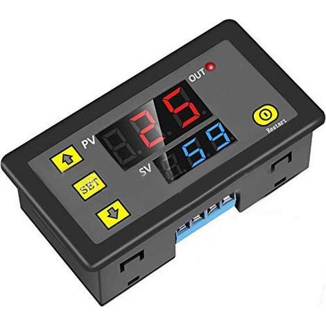 Módulo de relé con pantalla digital RASTKY con interruptor de retardo de ciclo para un funcionamiento estable, comprobador de voltaje, interruptor de relé de sincronización de 110-220 V. (1/5)