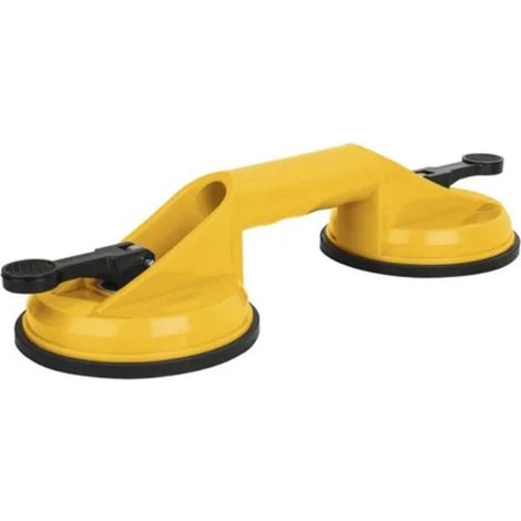 Ventouse à double mâchoire jaune en alliage d'aluminium, professionnelle, pour le levage de verre, capacité de charge 130 kg (1/5)