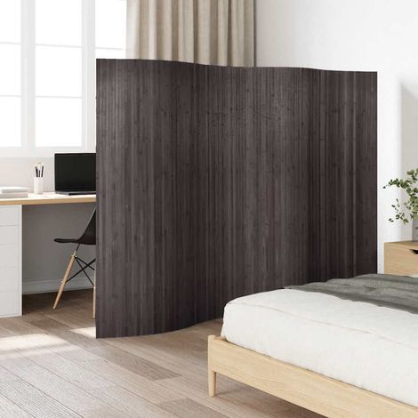 vidaXL Cloison de séparation bambou gris largeur 250 cm hauteur 165 cm (1/5)