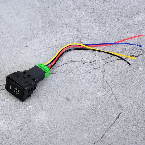Interrupteur à bouton poussoir 12V 4 pôles avec voyant LED rétroéclairé, faisceau de câbles inclus (1/5)