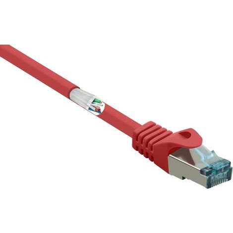 Renkforce RF-5043954 RJ45 Câble réseau, câble patch CAT 6a S/FTP 2.00 m rouge ignifuge 1 pc(s) S590442 (1/4)