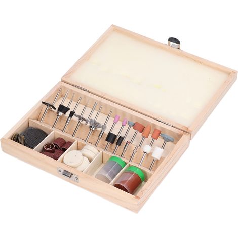 Kit de 100 accessoires pour outils rotatifs, tige de 3,2 mm (1/8 po), pour le meulage, le polissage et le ponçage du bois sculpté. (1/5)