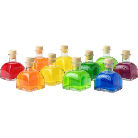 Lot de 10 bouteilles Elsa de 170 ml avec bouchon en liège, idéal pour offrir, Noël ou pour préparer des boissons maison. (1/5)