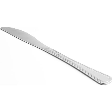 Zanetti Set 12 Coltelli da tavola in acciaio inox 18/C, Modello Leonardo, acciaio lucido e resistente, confezione da 12 pezzi, made in Italy (1/3)