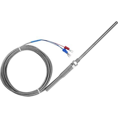Sonde de température PT100 platine 100mm avec fil capteur 0-400℃ et filetage M8 (3 m) (1/5)