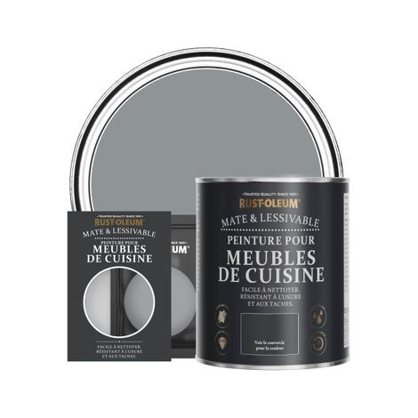 Peinture pour Meubles de Cuisine, Finition Mate - Anthracite Moyen (1/3)