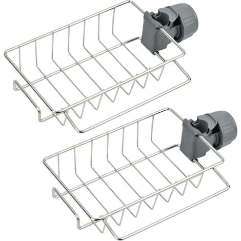 Etagere De Douche - Acier Inoxydable - Pour Barre De Douche - 11 X 17,5 X 4,5 Cm - Lot De 2 (1/5)