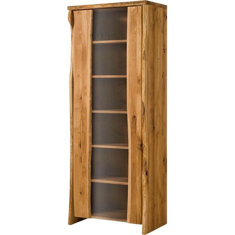 Vitrine Wildeiche 81x45x204 natur geölt PURE OAK 107