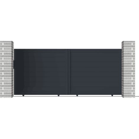 Portail Coulissant Alu 392x173cm GARDE X-Metal Anthracite (1/5)