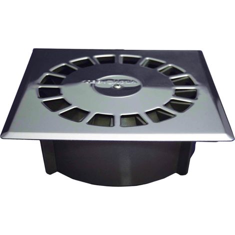 Scarico sifonico verticale standard in acciaio inox PVC, T-88I 15 x 15 cm/165 x 165 x 57 mm/ø75 - 50 mm