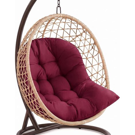 Coussin pour fauteuil suspendu en rotin synthétique/rotin, coussin pour fauteuil suspendu extérieur, coussin pour chaise suspendue pour balancelle de jardin (1/5)