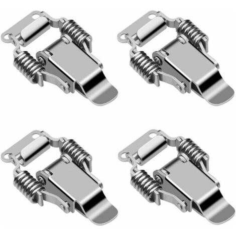 Pieces Stainless Steel Clamping Latch Lever Lock Box Latch Lever Closure Door Hasp Toggle Latch Spring Clasp Toggle Latch (1/4)