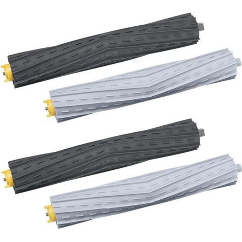 Enowelir 2 Kit de Cepillos de Goma para iRobot Serie 800 y 900 Aspiradora Robot, Cepillo de Rodillo de Repuesto para Roomba 850 860 861 866 870 880 890 960 980 (1/4)