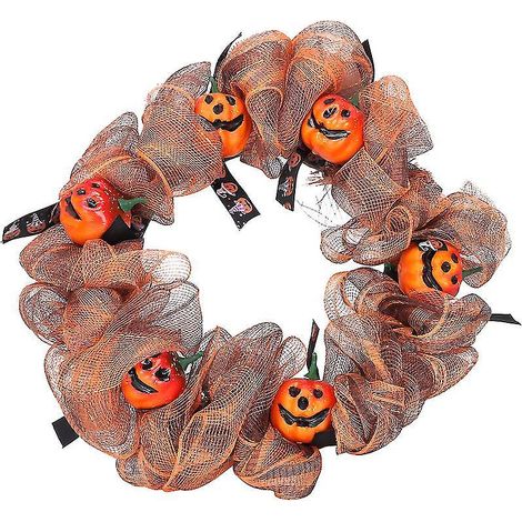 1 Stück leuchtender Halloween-Kranz für Halloween-Dekorationen