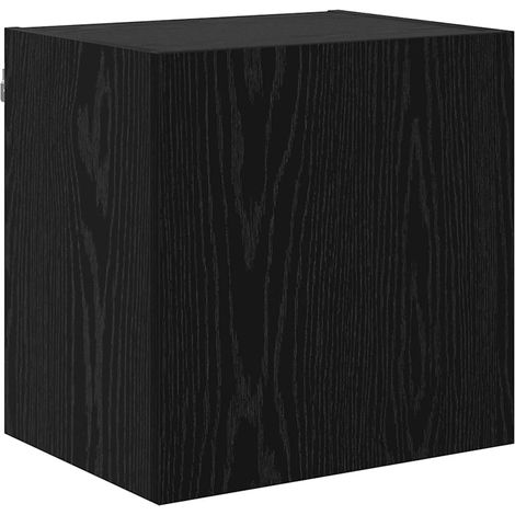 Mobile porta TV a parete dal design moderno ed elegante con vano contenitore funzionale 40,5 x 30 x 40 cm legno composito nero 020052799