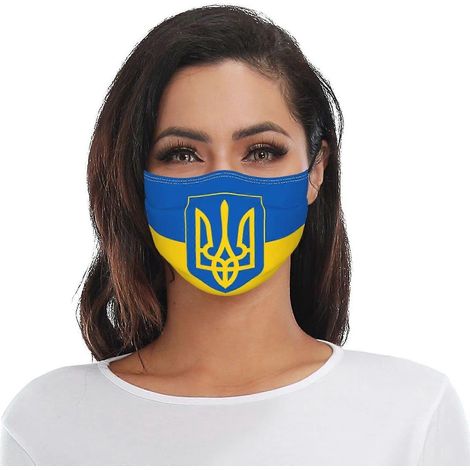 2er-Pack Ukraine-Flagge-Masken, Staubschutz, wiederverwendbare Gesichtsmasken, Schutzabdeckung-2