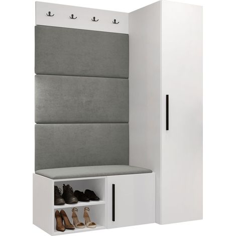 Conjunto para recibidor Nitos II, Polo 894, 191x124x50cm, Aglomerado laminado, Tapiz, Montada en la pared, Colocada (1/5)