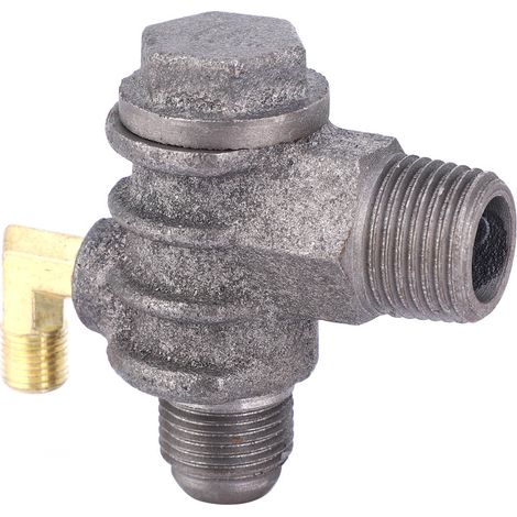 Accessoires pour compresseur d'air 3 voies : soupape en fonte, piston unidirectionnel, coude supérieur (1/5)