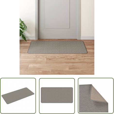 The Living Store Tapis de couloir aspect sisal argenté 50x100 cm - Tapis De Couloir - Tapis Entrée - Tapis Sisal - Tapis Argenté - Tapis Décoratif (1/5)