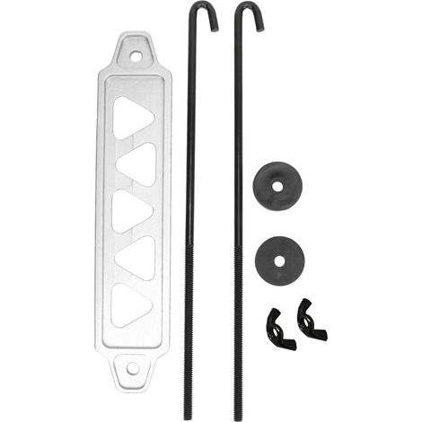 Ortviai Support de Batterie en Alliage d'Aluminium avec Boulons J de 25 cm – Fixation Robuste pour Batteries 21, 21R, 22F, 22HF, 22R (1/5)