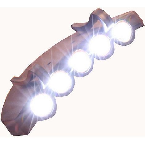 Lampe frontale portable à 5 LED pour casquette, idéale pour la pêche, la course à pied, le camping et la randonnée nocturnes. (1/5)