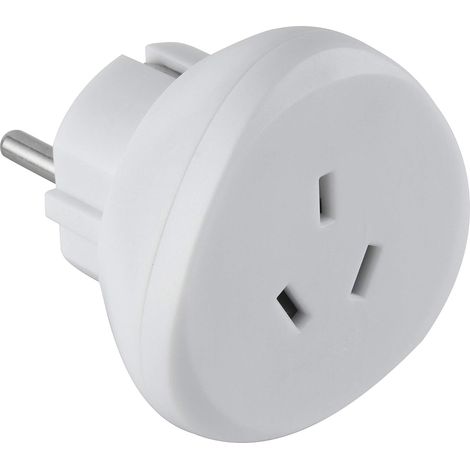 70060 Adaptateur de voyage Australie/Chine vers France/Europe, blanc (1/5)