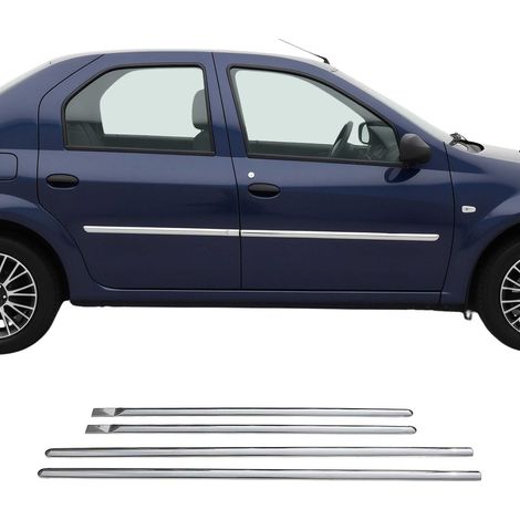 Garniture Baguette de porte latérale pour Dacia Logan Limo en acier inox 4Pcs (1/5)
