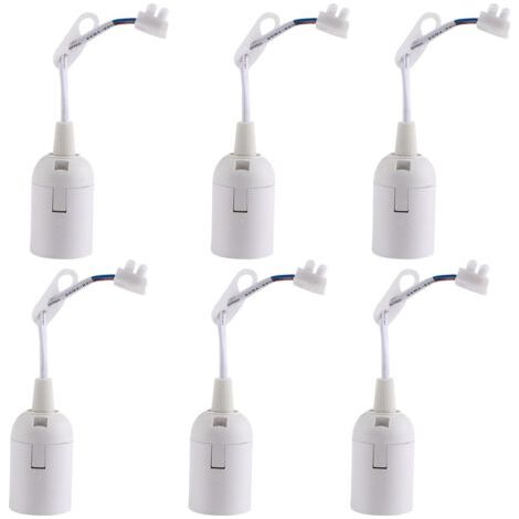 6 Stück E27 Decken Lampenfassung zum Schrauben für Baustellen, E27 Deckenleuchten Sockel, Deckeneinbaurahmen Lampenhalter, für Glühlampen, Halogenlampen (Weiß) (1/5)