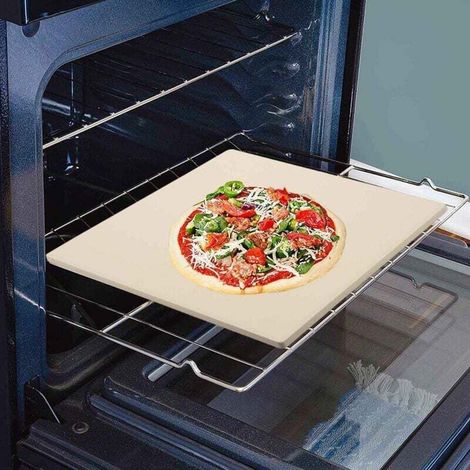 Grid Cool – Pierre à pizza en cordiérite 305x305x10mm – Résistance thermique jusqu'à 1400°C – Pour cuisson au four et barbecue – Croûte croustillante