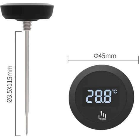 Termometro per interni auto, igrometro a quadrante, mini igrometro meccanico analogico, rilevamento dell'umidità, alta precisione, 37 mm (1/3)