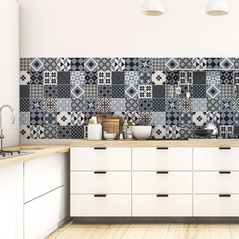 Sticker Mural Carrelage adhésif Cuisine Salle de Bain - 60 STICKERS CARRELAGES AZULEJOS MARTINS - 60stickers10x10cm (1/5)