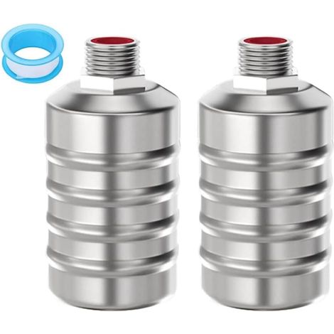 Set of 2 fully automatic 1/2" stainless steel floating valves (1/5)