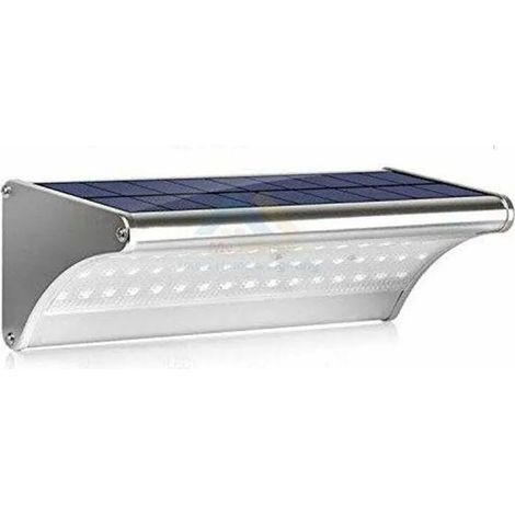 Lampe solaire LED extérieure détecteur mouvement, spot aluminium, garage maison campagne YYV (1/4)