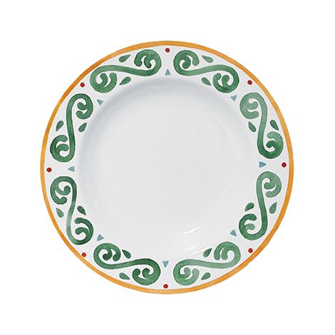 Saturnia Collezione Capri Piatto Fondo D 23 Cm H 3,5 Cm Porcellana Ischia Decorata