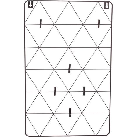 Tableau mémo en métal noir, 35 x H. 55 cm (lot de 5) (1/2)