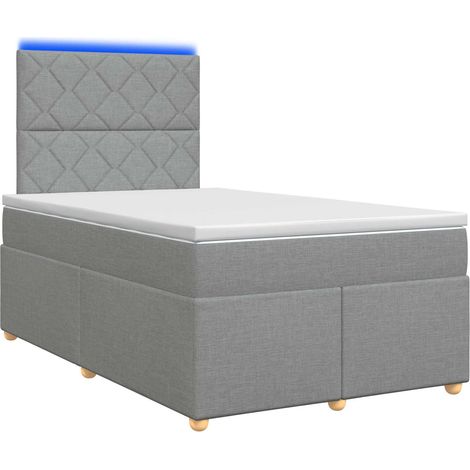 Maison Exclusive - Letto box spring con materasso Grigio Chiaro 120 x 190 cm (1/5)