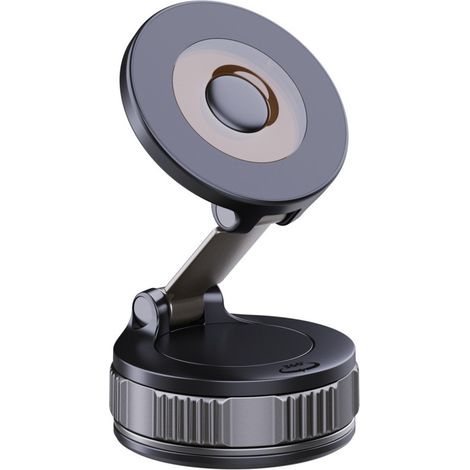 Support magnétique voiture ventouse puissante aimant N52 rotatif 360° anti-vibrations compatible MagSafe iPhone Android multi-surfaces