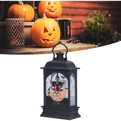 Lanterne décorative d'Halloween pour cheminée, lanterne transparente idéale pour les fêtes d'intérieur et d'extérieur, les soirées effrayantes, la décoration de jardin, etc. BZ2671-W-2 Citrouille (1/5)