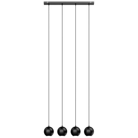 [NEUWERTIG] Helam Pendelleuchte Midnight Deckenlampe Hängelampe Led Gu10 Schwarz 4 Flg Lang B-Ware