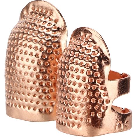 Verstellbarer Retro-Metallfingerhut, Fingerschutz zum Nähen, DIY-Werkzeug zum Quilten, Sticken und Handarbeiten, Roségold (1/5)