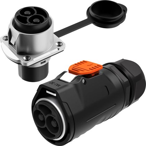 Ensemble de prises de connecteur étanche pour moteur de pêche à la traîne à 2 broches 100Amp, connecteur étanche IP67 pour bateau de 12/24/36/48V compatible avec fil AWG 4/6 à 2 broches (1/5)