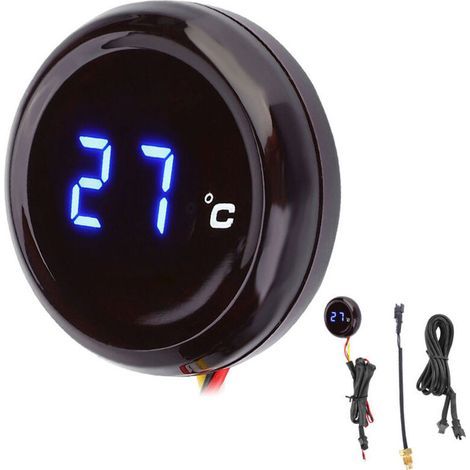 Thermomètre numérique pour Honda / Kawasaki / Yamaha / Suzuki (lumière bleue) (1/4)