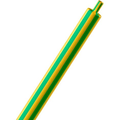 Gaine thermorétractable 8mm 4mm vert jaune longueur 2 mètres protection thermo fil électrique câble LED bande bandeau