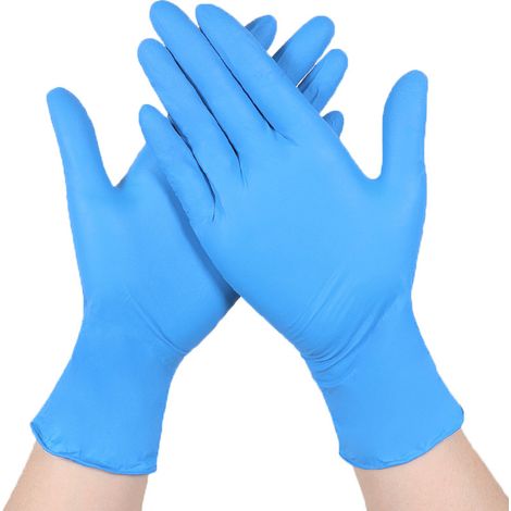Gants jetables en nitrile synthétique, taille L, gants de protection pour travaux ménagers